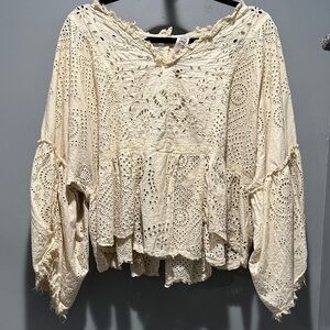 Magnolia Pearl Cream Lace Blouse